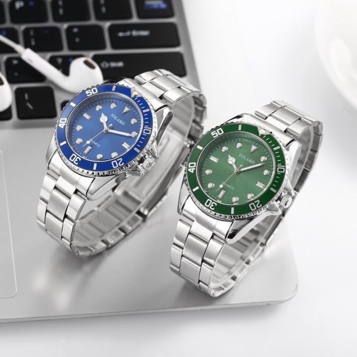 Relo Quartz Business Watches Mens Stainless Steel Band Wristwatch Men Watch