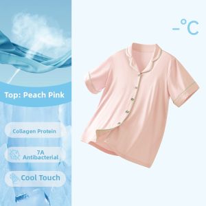 Cotton Pure Color Elegant Thin Large Size Casual Wear Short Sleeve Set