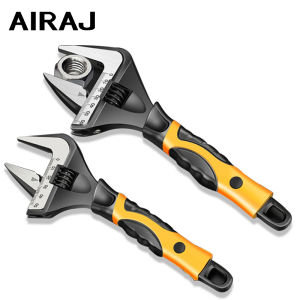 AIRAJ Adjustable Wrench Stainless Steel Universal Spanner Bathroom Wrench Household Large Open Plumbing Repair Tool