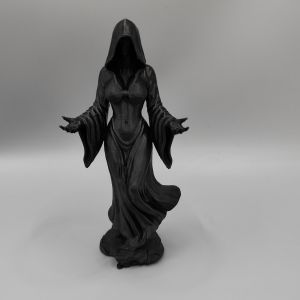 Open Palms Black Robe Death Goddess Figurine Dark Gothic Halloween Unique Decor For Study Desk