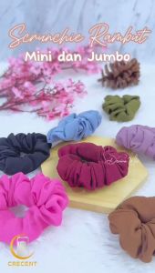 Scrunchie Scrunchy Jumbo Ikat Rambut Cepol Hijab Jilbab Kerudung Korea Aksesoris Pita Premium Murah