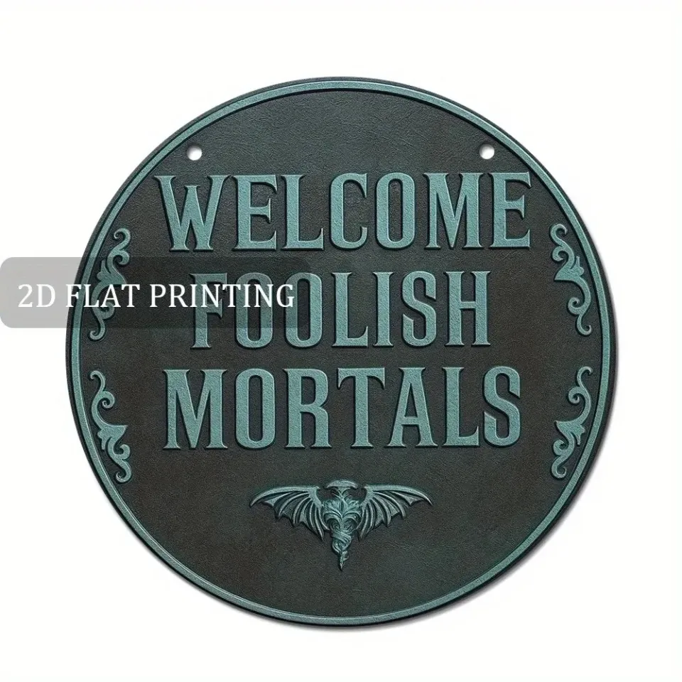 CIFbuy | Vintage Haunted Mansion Aluminum Wall Art 20.32cm