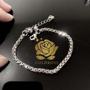 Gelang Titanium Lapis Emas 18k ANTI KARAT rantai SISIK TAMBANG perhiasan aksesoris mewah hadiah unik