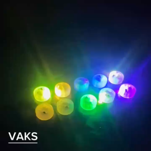 Combo 5 Đèn LED mini - Bánh xe tròn phát sáng 7 màu có chớp - Phụ kiện chuyển đổi đồ chơi trang trí.v.v