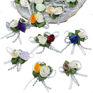 ริบบิ้นดอกไม้จำลอง5.5*5ซม. (20ชิ้น/แพ็ค) กล่องลูกอมงานแต่งงานเฟอร์นิเจอร์ประดับบ้านตกแต่งเสื้อผ้าแบบทำมือ