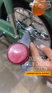 Breket Bracket Dudukan Plat Nomor Spakbor Belakang Variasi Set Mata Kucing Universal Semua Motor