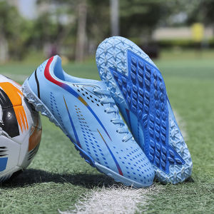Mens Soccer Shoes TF Spikes 12 Years Old Teenagers Kids New Fashion Style Durable Comfy 36-45 Non-Slip Youngsters Women Mans Sneakers Middle School Pupils Sports Footwear Secondary School Students Training Children College University Youths Football Boots
