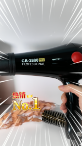 CHAOBA New Model 3880 PRO 2000W High-Power Rapid-Drying Hair Dryer with Brushless Motor Cold and Hot Air 2 Nozzle Attachments 2.8m Power Cord Professional Barbershop Hair Dryer for Home Use Lightweight Low Noise 1PC