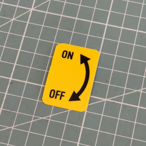 On Off Arrow Direction Instruction Turn Switch Flip Power. Sticker Label Sign Signage Small Mini. Buka Tutup Suis Stiker