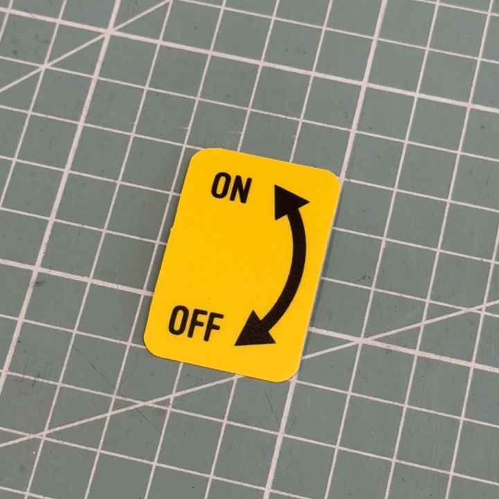 On Off Arrow Direction Instruction Turn Switch Flip Power. Sticker ...