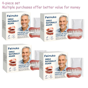 Feimuko Denture Modification Set Resin Comfortable Fit Natural Appearance Easy Care for Dental Prostheses