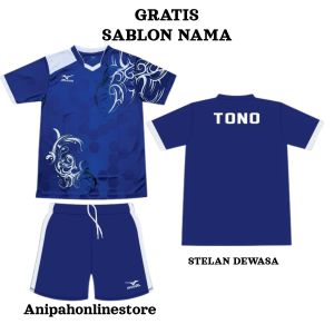 Jersey Dewasa Custom nama baju voli pria/wanita/ stelan badminton/ baju olahraga pria dewasa