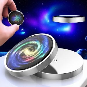 Galaxy Star Stainles Steel Decompression Gyroscope Toy Stress resistant Metal Fingertip Rotating Gyroscope Table Childrens Gift