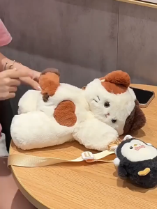 Clutch Kitten Cute Party Shoulder Bag Doll School Bag Girl Birthday Gift cat bag Cat Plush Doll