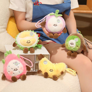 15cm Fresh Fruit Plush Keychain 5 Styles Kawaii Scented Cute Stuffed Charm Soft Rabbit Fur Plush Toy Gift for Bag Keys Party Fun