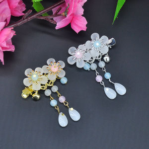 Fresh Vintage Floral Hair Accessories Hanfu Style Forest System Small Fairy Daily Side Clip Traditional Chinese Costume Headwear