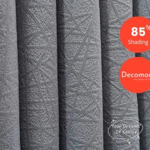 Decomart - Gorden Blackout Polos | Horden Import Tebal Berkualitas Ukuran Tinggi 45cm 200cm 220cm 230cm dan 250cm Smokering Silver