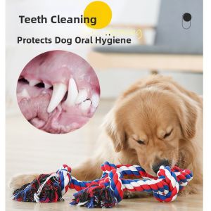 MONLEYTA | Large Dog Chew Rope Toy Tug Of War Interactive Teeth Grinding Exercise Tire-consuming Durable Rope For Powerful Canines