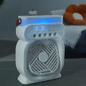 3 In 1 Fan AIr Conditioner Household Mini Air Cooler LED Night Light Portable Humidifier Air Adjustment Fan Office Home Fan