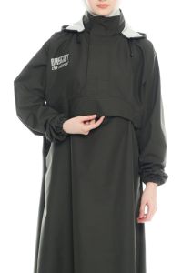 Jas hujan gamis BASCOT raincoat saku kanguru mantel anti air