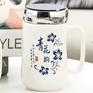 Jiaxun | Cute Creative Mirror Mug Cup with Lid and Spoon