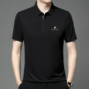Áo Thun Polo Tay Ngắn Bằng Lụa Tuyết Pierre Cardin Mùa Hè Mới Cho Nam Áo Thun Thoáng Khí Tay Lửng Thường Ngày Thời Trang