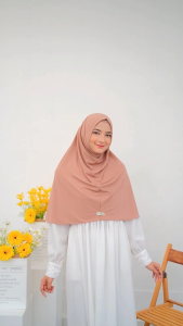 Fashion pop38 - Bergo Sasya Malay Hijab Instan Jersey Premium
