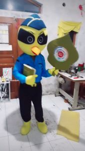 Kostum maskot badut burung kepodang (Lapas Banjar) anak dan dewasa setelan lucu