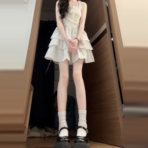 ZHENMANZI | Sweet French Style Short White Dress Womens Summer A-Line Princess Cut