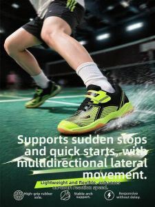 LEFUS | Non-slip Wear-resistant Training Breathable Shock-absorbing Childrens Badminton Shoes