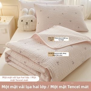 MANCAI | Cool Touch Double Layered Ice Silk Summer Bed Cover