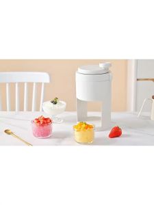 HOME UPGRADE DEPOT Portable Hand Crank Ice Shaver Smoothies Maker Small Hail Machine Ice Maker Crusher Heavy Duty Fashion For Night Market Set Stall For Summer food cook ice Scramble