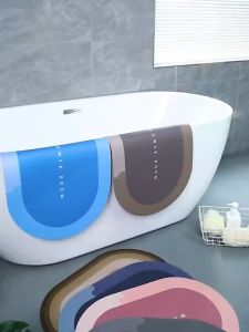 Diatomite Mud Super Absorbent Floor Mat Quick Drying Bathroom Mat Non-slip Floor Door Carpet Easy