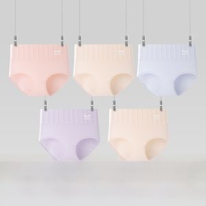 MiiOW | High Waist Cotton Underwear Womens Pure Cotton 2025 New 7A Antibacterial Crotch Abdomen Lifting Hip Triangle Shorts