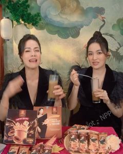 Cà Phê Nấm Linh Chi Laura Coffee (Hộp 10 gói x 18g) - Laura Sunshine Nhật Kim Anh Chính Hãng