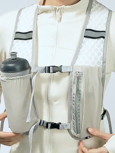 Running Vest Hydration with Water Bottle Storage Pocket Phone Holder Lightweight Running Vest Reflective Chest