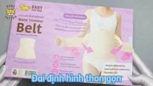 Đai Nịt Bụng Sau Sinh Chống Cuộn 4 Đai Định Hình Cơ Thể BABY TATTOO Thông Thoáng Co Giãn An Toàn Cho Mẹ Sau Sinh