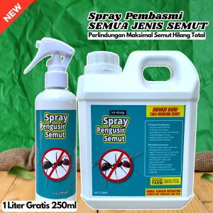 PENGUSIR SEMUT | PEMBASMI SEMUT | SEMUT RUMAH | SEMUT TANAMAN | 1 LITER GRATIS 250ML | 100% AMPUH | AMAN UNTUK TANAMAN | Ramah Lingkungan