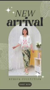 Atasan Kebaya Encim Modern & Silky Korea Kombinasi Brokat