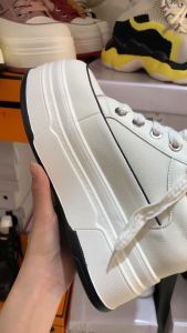 Giày Sneakers Đế Xuồng Da Thật 8CM PS640-1339
