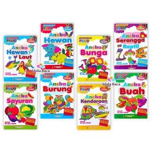 Buku Seri Mewarnai Kreatif PAUD (Paket Isi 8 Buku) - KGU