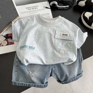 New Summer Baby Boys Clothing Suits Children Clothes Short Sleeve Suit  Letter Printed T Shirt Pants 2Pcs/Set