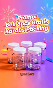 Toples Plastik 800 ml Tabung Silinder Tebal Anti Pecah | Wadah Kue & Bumbu | 1 Pack Isi 6 PCS – Food Grade