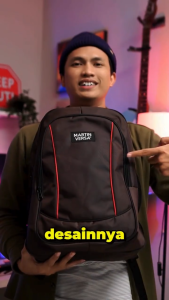 Martinversa TP5 Tas Polo Pria Laptop USB Charger Sekolah Kerja Kanvas Nylon