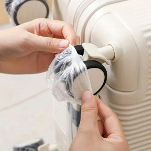 50-240pcs Luggage Wheel Covers Dustproof Suitcase Protectors Wheel Door Handles Disposable Travel Accessories for Trolley Cases