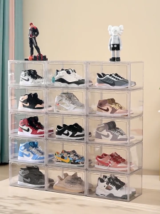 [SG Stock] Clear Acrylic Shoe Box – Front / Side / 2-Way Open Stackable Storage