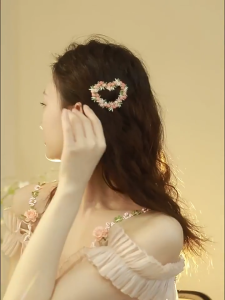 Jepit Rambut Bunga Love Wanita Lucu Korea Berbentuk Hati Manis Jepit Poni Anak Perempuan Aksesoris Rambut Kreatif Yang Lucu BRG