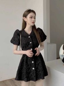 ชุดเดรสยาวสีชมพูหวานๆ แขนกุด กระโปรงทรงเอ คอวี กระโปรงทรงเอ แขนสั้น กระโปรงทรงเอ กระโปรงทรงเอ