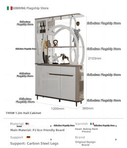 Screen Divider Cabinet Modern Minimalist Luxurious Wine and Shoe Storage