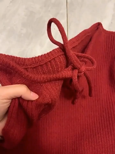 💥[A457] Áo len thun Montoghi dệt kim LỆCH 1 BÊN VAI phối NƠ BUỘC tay dài xinh xắn sang trọng - L2M